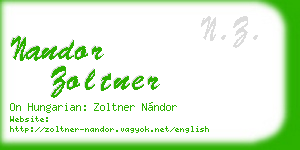 nandor zoltner business card